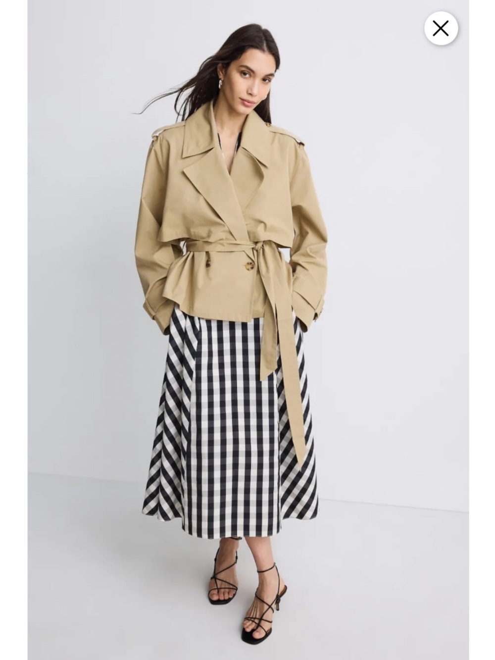 Joe's Jeans Liz Cropped Trench Coat, Size: L